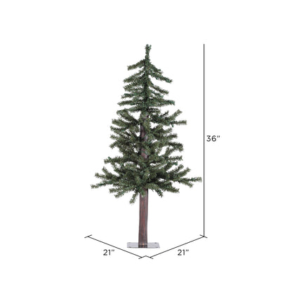 Vickerman 3' Natural Alpine Artificial Christmas Tree Unlit