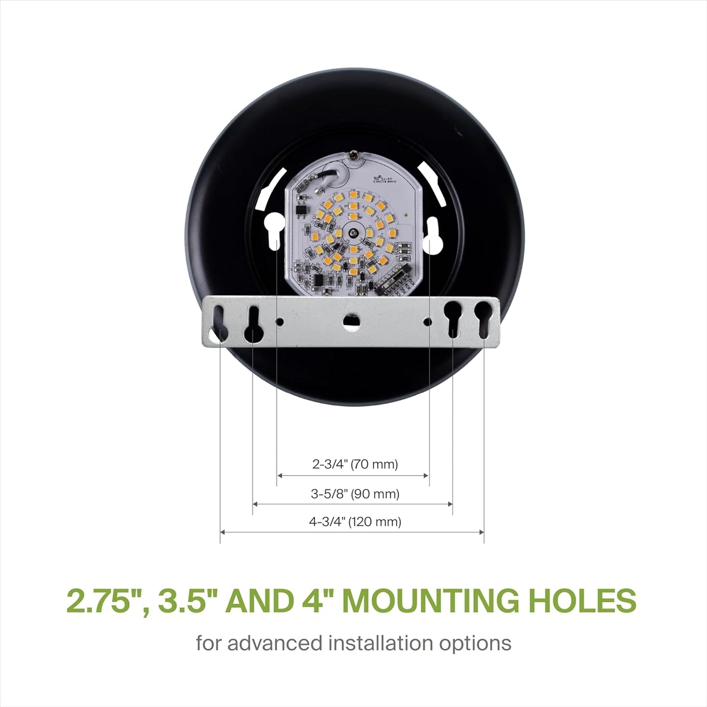 ASD Lighting LED Disk Light 4" 10W 120V CCT Selectable 2700/3000/3500/4000/5000K Dimmable Black UL Energy Star 6pack