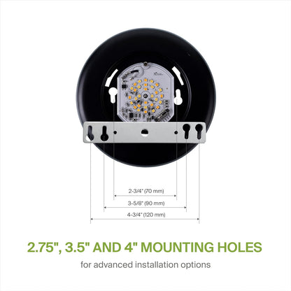 ASD Lighting LED Disk Light 4" 10W 120V CCT Selectable 2700/3000/3500/4000/5000K Dimmable Black UL Energy Star 6pack