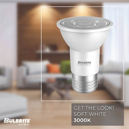 Bulbrite 771105 LED 6 Watt PAR16 Light Bulb with a E26 Base - 3000K (Soft White Light) 500 Lumens