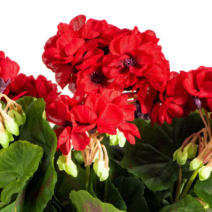 Vickerman 17.5" Artificial Red Geranium Bush.