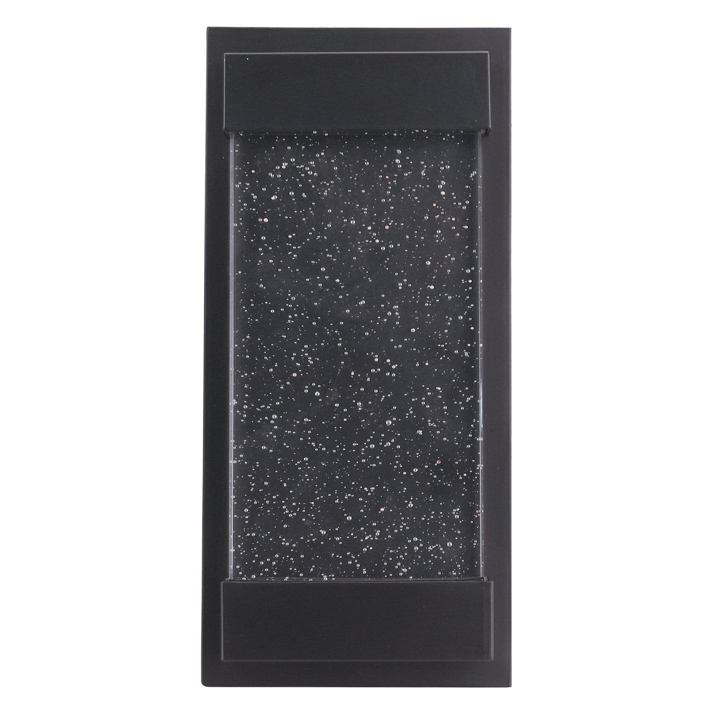 ASD Lighting LED Outdoor Wall Sconce 12" 22W 120V CCT Selectable 3000/4000/5000K Dimmable Clear Seeded Glass, Black ETL