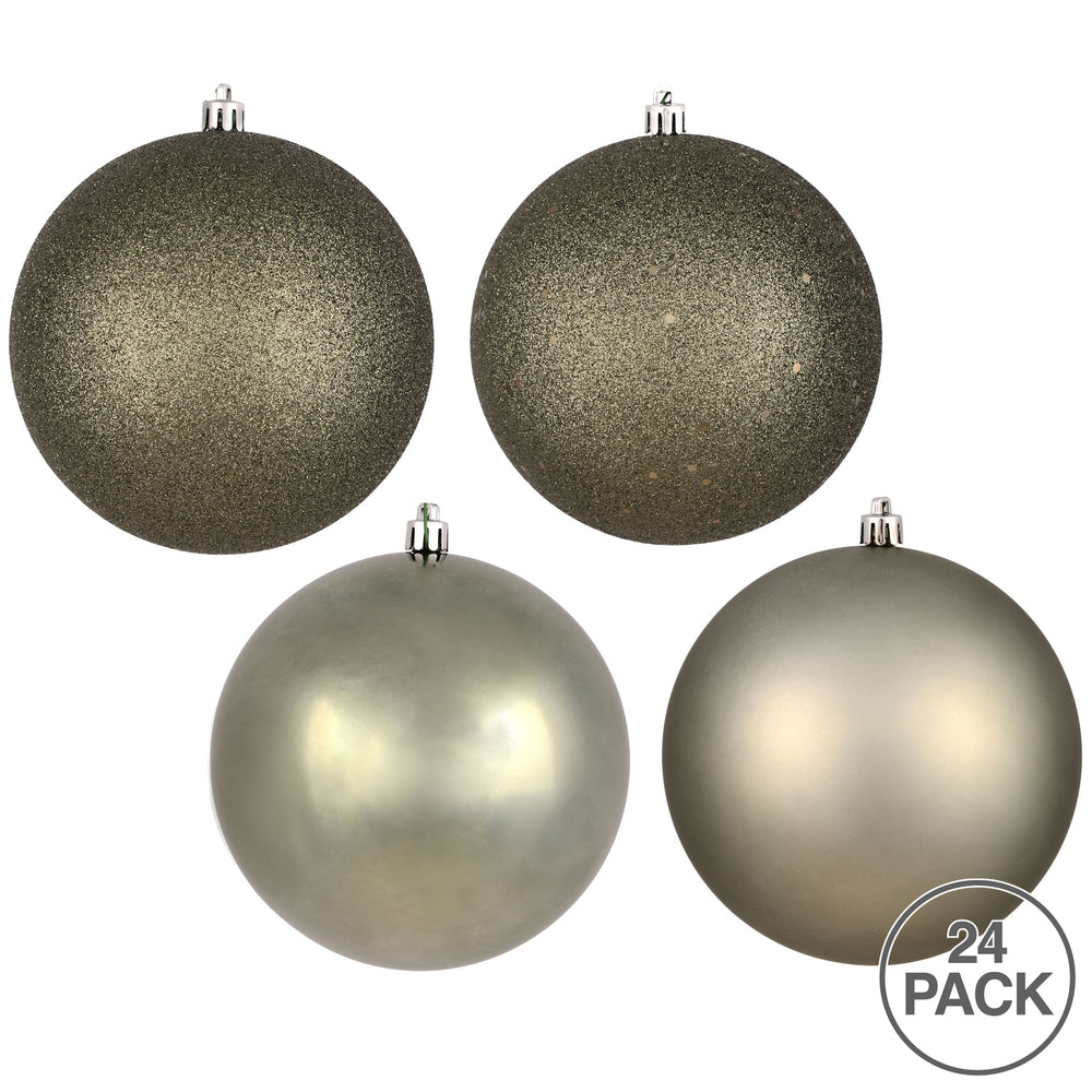 Vickerman 2.4" Wrought Iron 4-Finish Ball Ornament Assortment 24 per Box