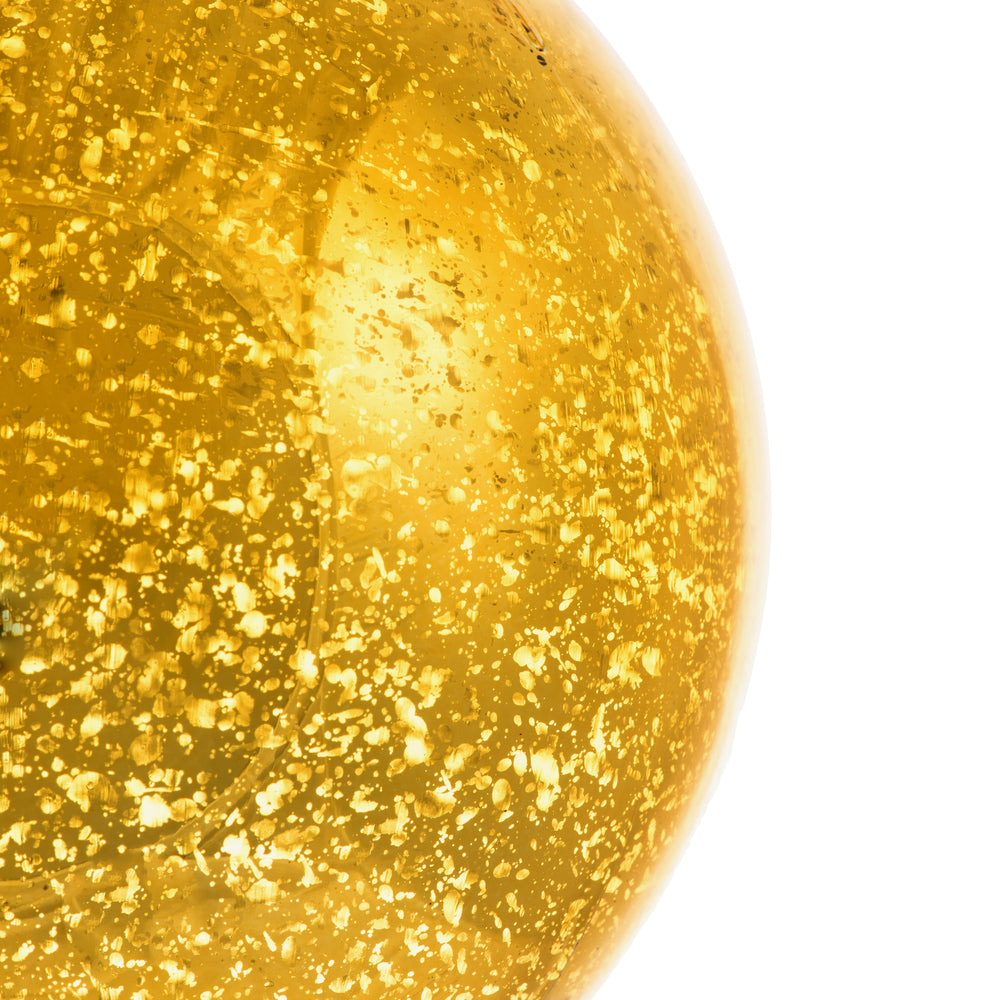 Vickerman 6" Honey Gold Mercury Ball Ornament 4 per Bag.