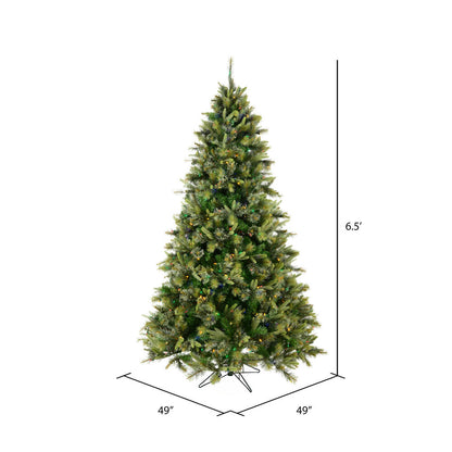 Vickerman 6.5' Cashmere Pine Artificial Christmas Tree Multi-Colored Dura-Lit® LED Lights