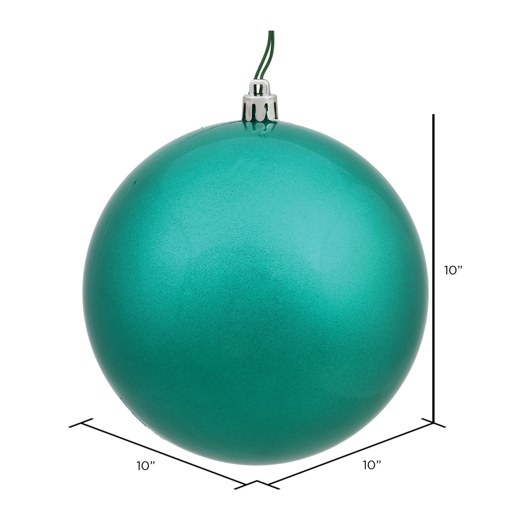 Vickerman 10" Teal Glitter Ball Ornament