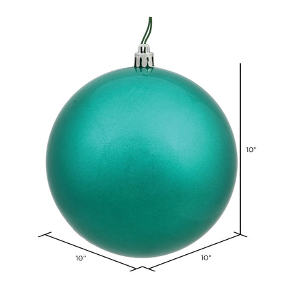 Vickerman 10" Teal Glitter Ball Ornament