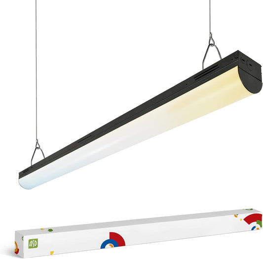 ASD Lighting LED Stairwell Fixture with Q-base 4feet Power Adjustable 25/30/40W 120-277V CCT Selectable 3500/4000/5000K Dimmable Black UL DLC Premium