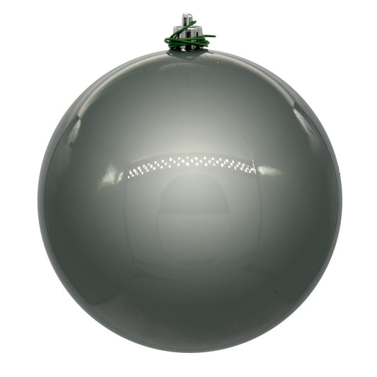 Vickerman 4" Pewter Pearl UV Drilled Ball Ornament 6 per bag.