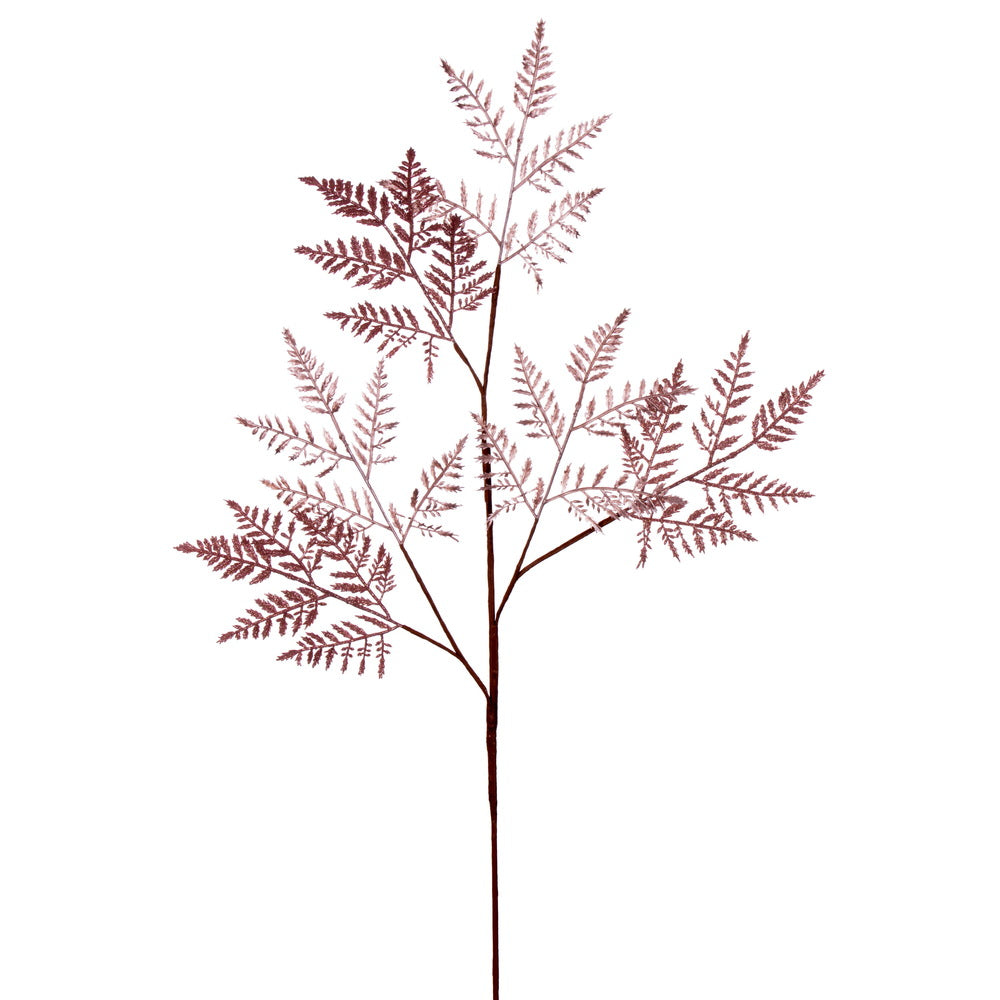 Vickerman 27" Artificial Rose Gold Metallic Fern Christmas Spray 2 sprays per pack.