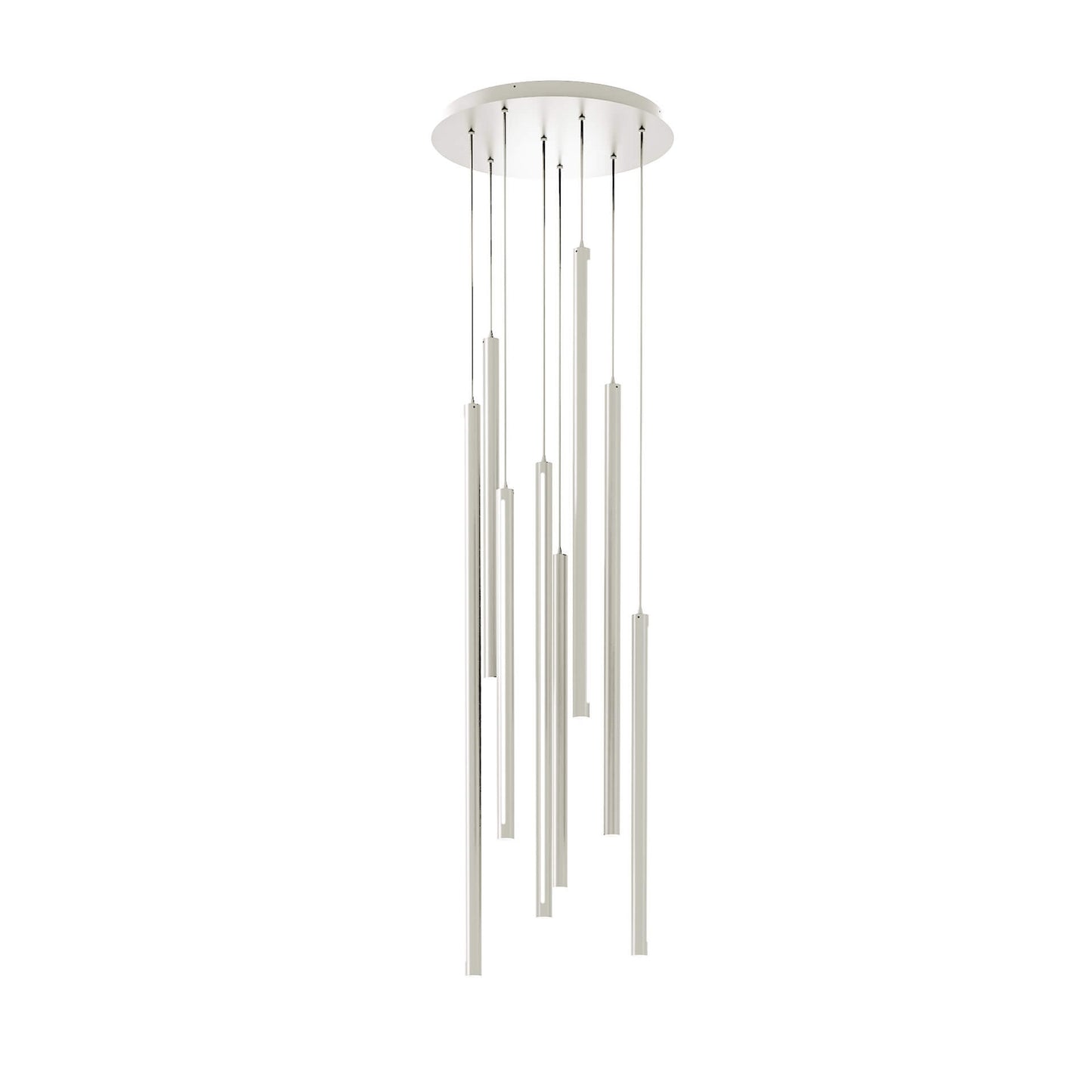 Dals Lighting Led Cylindrical Pendant Round/Rectangular Cluster - 5 Pendants - 3K/35K/4K - 120-277V