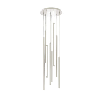 Dals Lighting Led Cylindrical Pendant Round/Rectangular Cluster - 5 Pendants - 3K/35K/4K - 120-277V