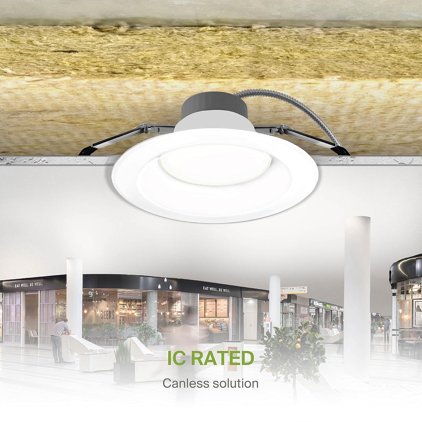 ASD Lighting LED Commercial Downlight 10inch 20/30/40W 120-277V 0-10V Dimmable 2700/3000/3500/4000/5000K White UL ES