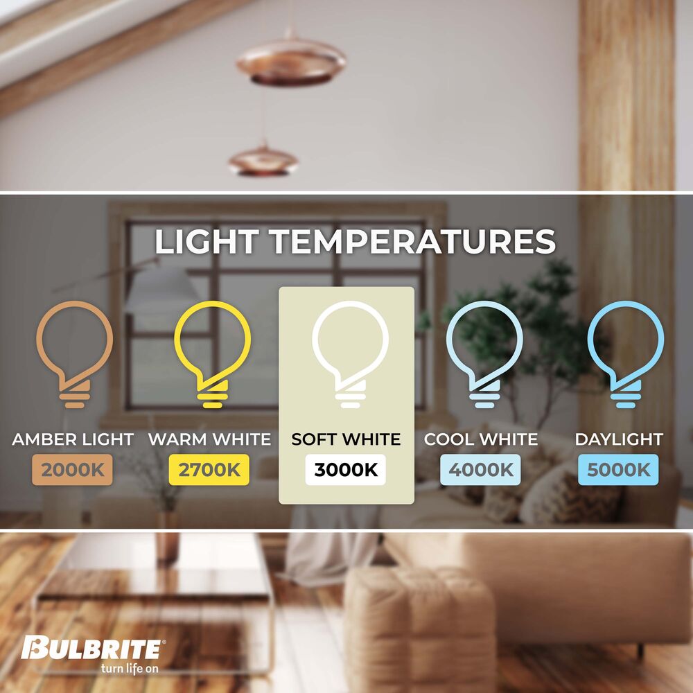 BULBRITE HALOGEN T4 MINI-CANDELABRA SCREW (E11) 35W DIMMABLE LIGHT BULB 2900K/SOFT WHITE 5PK (610032)