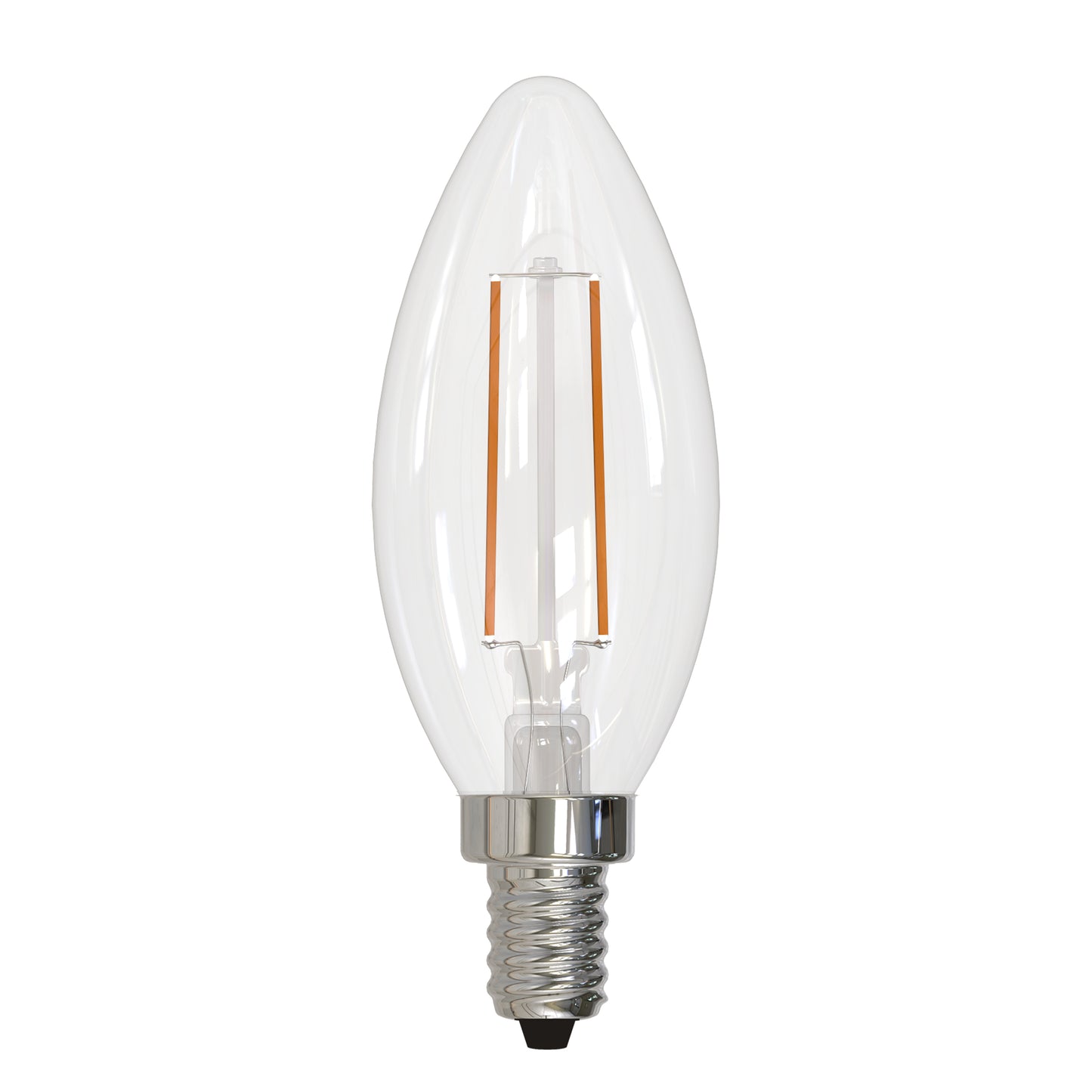 Bulbrite 4 Watt Dimmable Clear B11 LED Light Bulbs with Candelabra (E12) Base, 3000K Soft White Light, 350 Lumens