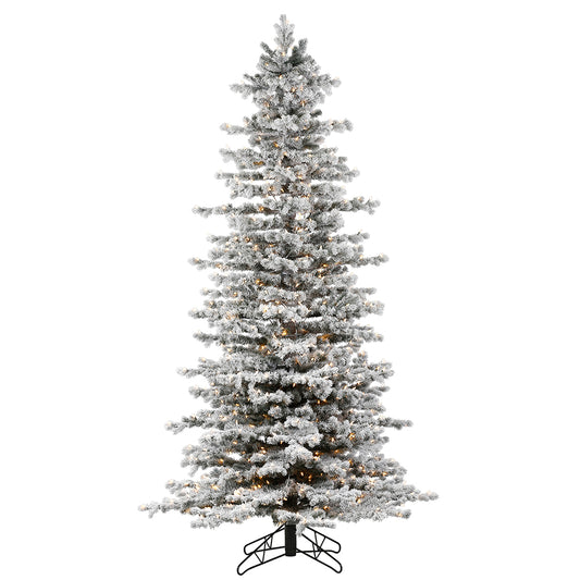 Vickerman 6' x 44" Flocked Tilden Spruce Artificial Christmas Tree Warm White LED Lights