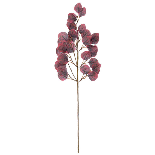 Vickerman 32" Burgundy Artificial Silver Dollar Eucalyptus Leaf Spray 3 per bag.