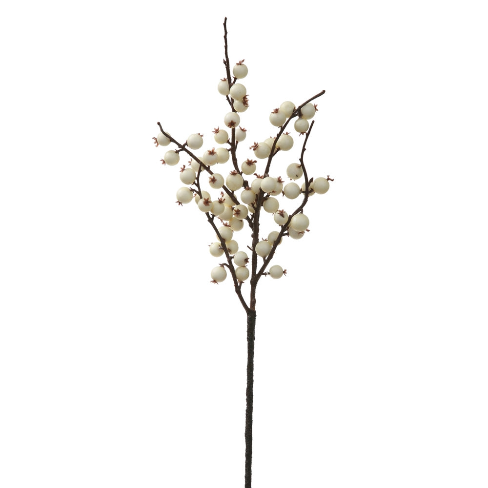 Vickerman 16" White Fall Wild Berry Artificial Christmas Pick 6/Bag Weather Resistant