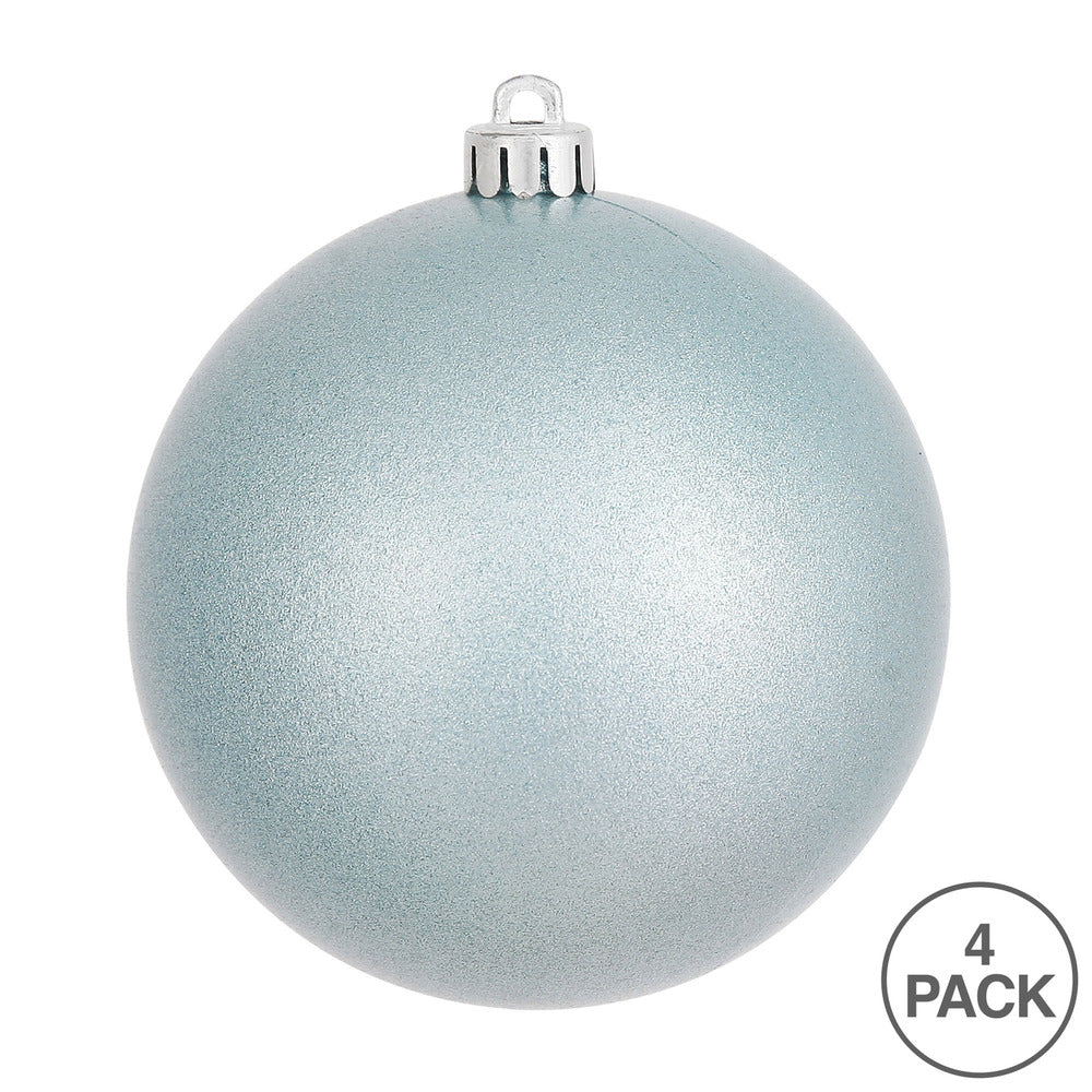 Vickerman 6" Baby Blue Candy Ball Ornament 4 per Bag