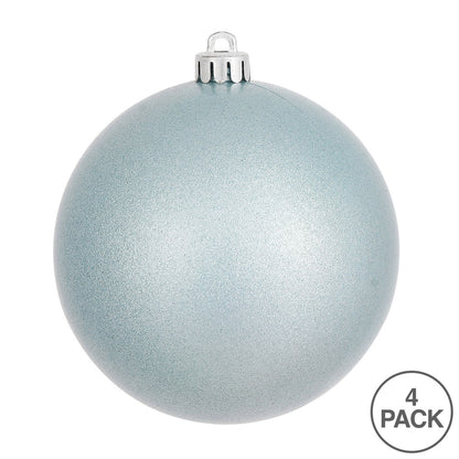 Vickerman 6" Baby Blue Candy Ball Ornament 4 per Bag