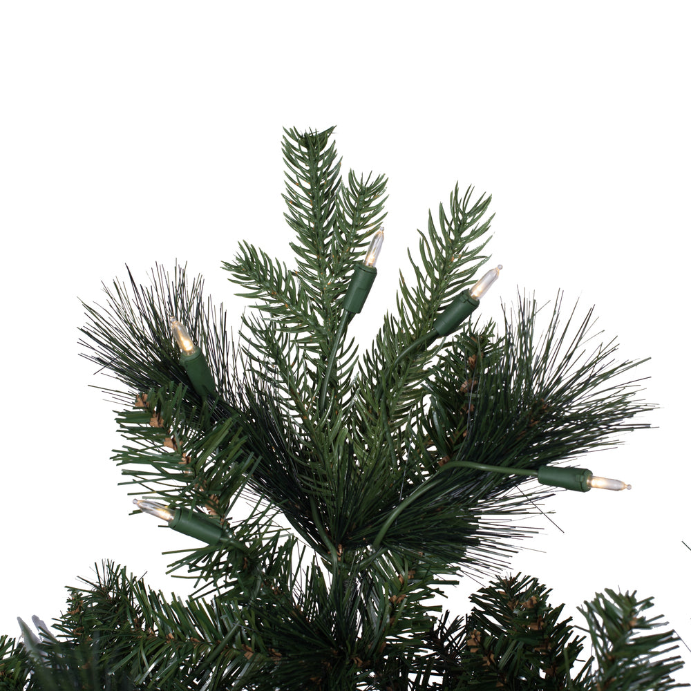 Vickerman 7.5' x 45" Southern Mixed Spruce Artificial Christmas Tree with Warm White LED Lights.