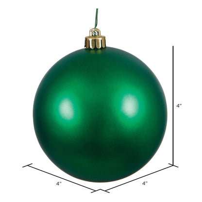 Vickerman 4" Emerald Matte Ball Ornament 6 per Bag