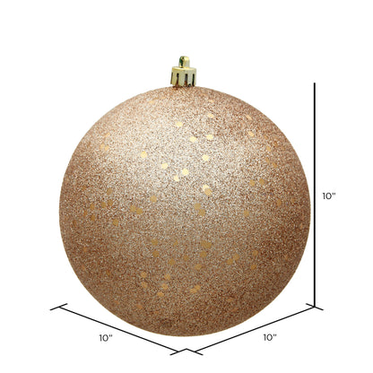 Vickerman 10" Café Latte Sequin Ball Ornament