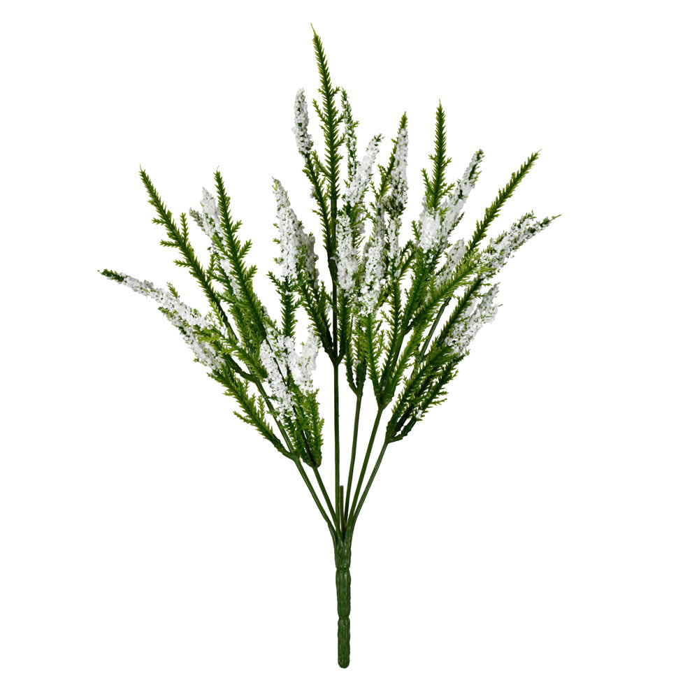 Vickerman 13" Artificial Cream Blazing Star Bush Pack of 3.
