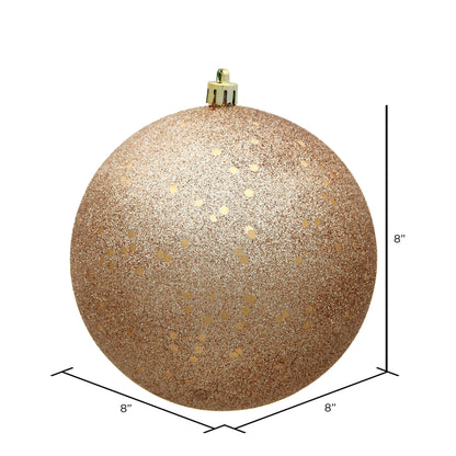 Vickerman 8" Café Latte Sequin Ball Ornament