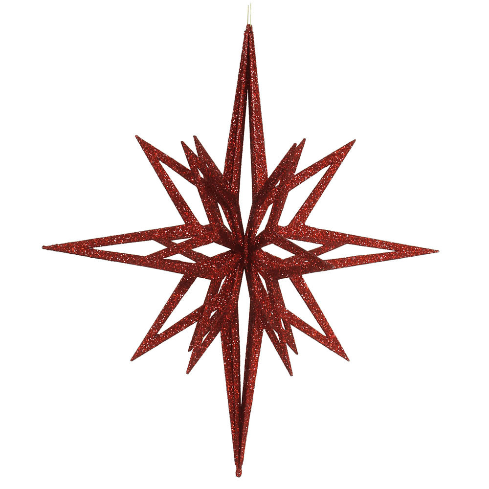 Vickerman 24" Red Iridescent Star Christmas Ornament