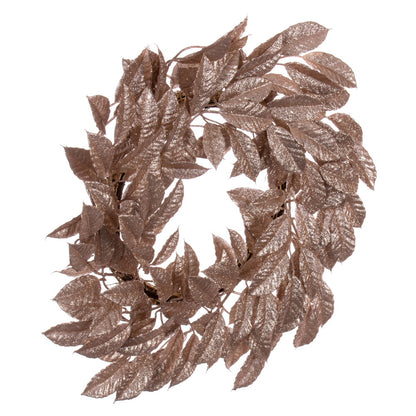 Vickerman 24" Café Latte Artificial Gardenia Glitter Wreath.