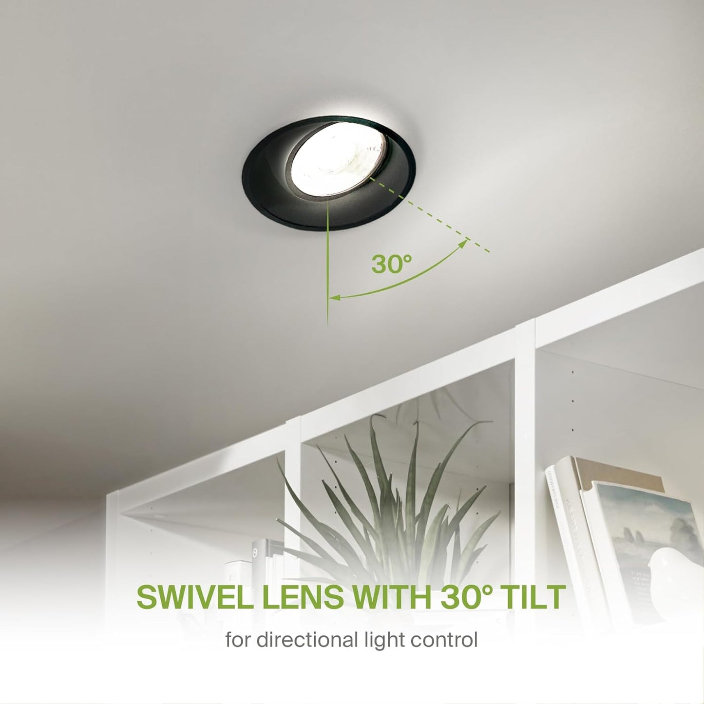 ASD Lighting LED Trimless Downlight Gimbal Round 2inch 8W 120V Triac 2700/3000/3500/4000/5000K Black ETL