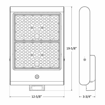 Westgate Flood/Area Light,T 480V, Outdoor Lighting, 200W/240W/300W, 145 Lumens/W, 30K/40K/50K, Bronze 0~10V Dimmable