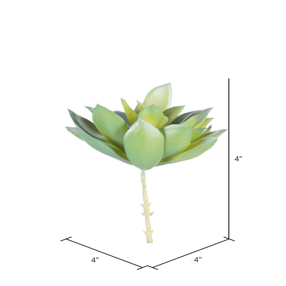 Vickerman 4" Artificial Green/Gray Succulent Pick  Set of 6