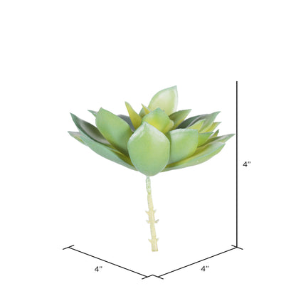 Vickerman 4" Artificial Green/Gray Succulent Pick  Set of 6
