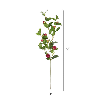 Vickerman 34'' Artificial Burgundy Tea Rose Spray