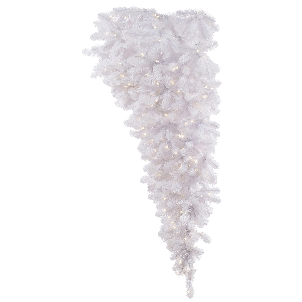 Vickerman 6' White Upside Down Artificial Christmas Half Tree Unlit