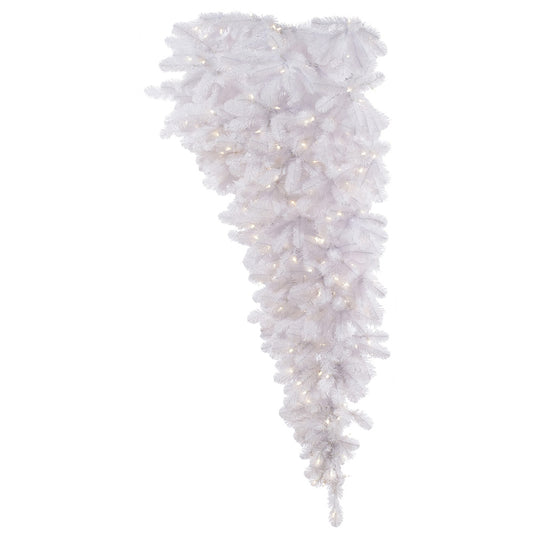 Vickerman 6' White Upside Down Artificial Christmas Half Tree Unlit
