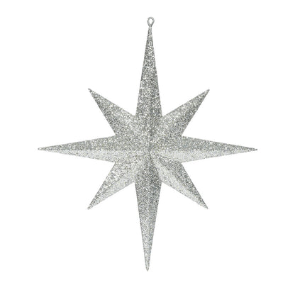 Vickerman 15.75" Champagne Iridescent Glitter Bethlehem Star Christmas Ornament