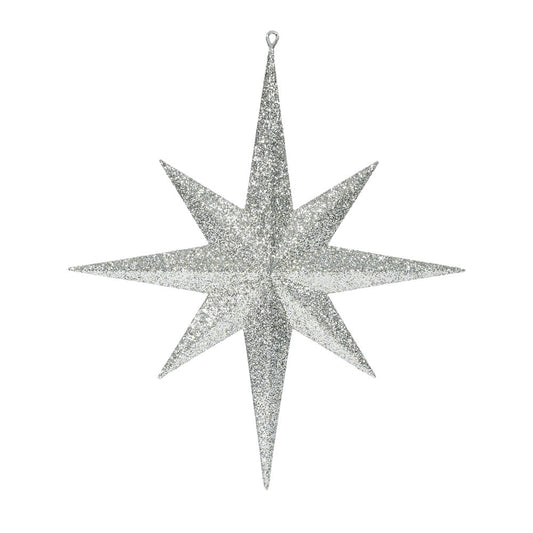 Vickerman 15.75" Champagne Iridescent Glitter Bethlehem Star Christmas Ornament