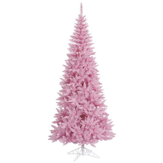 Vickerman 9' Pink Fir Slim Artificial Christmas Tree Unlit