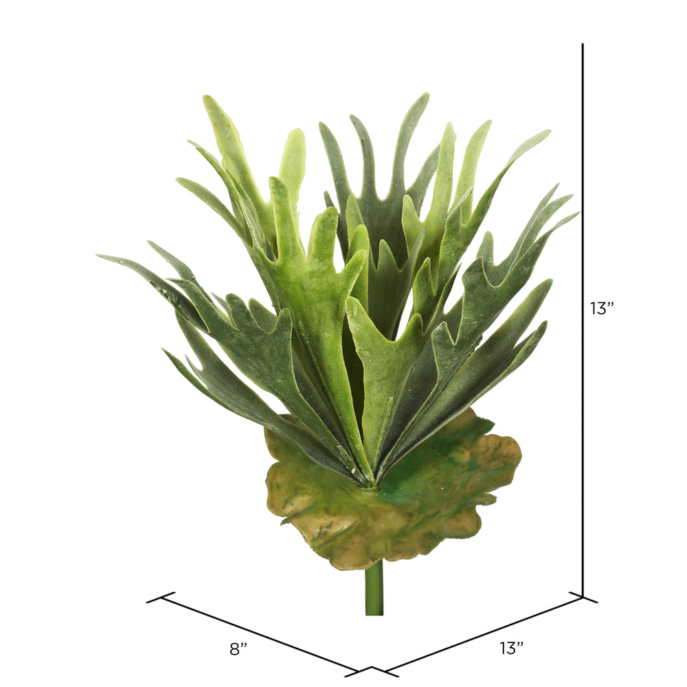 Vickerman 13" Artificial Staghorn Fern Bush.