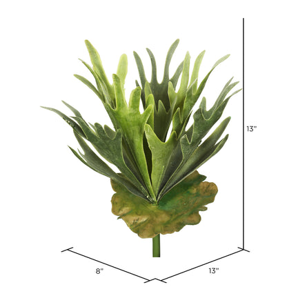 Vickerman 13" Artificial Staghorn Fern Bush.