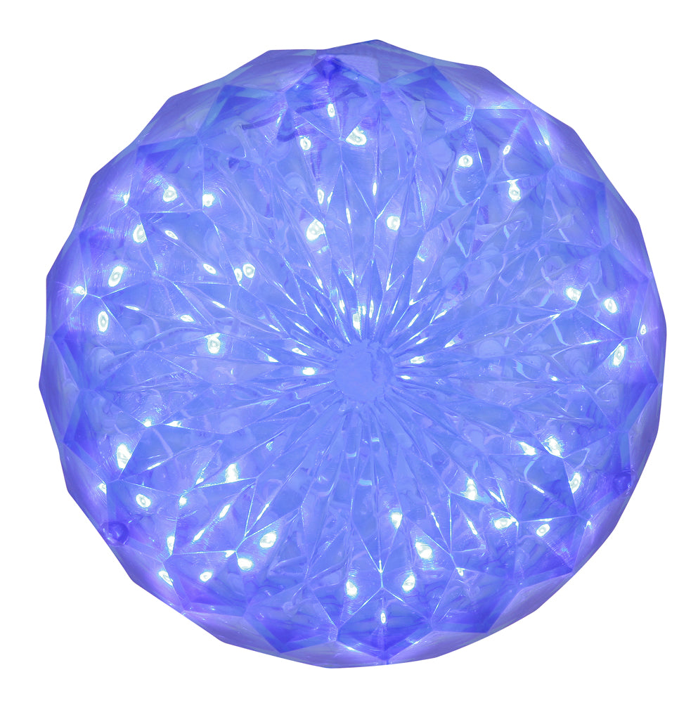 Vickerman 6" Crystal Ball Christmas Ornament with 30 Blue LED Lights