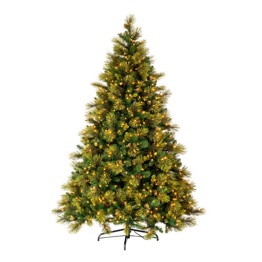 Vickerman 7.5' x 62" Emerald Mixed Fir Artificial Christmas Tree Dura-Lit® Clear Incandescent Mini Lights