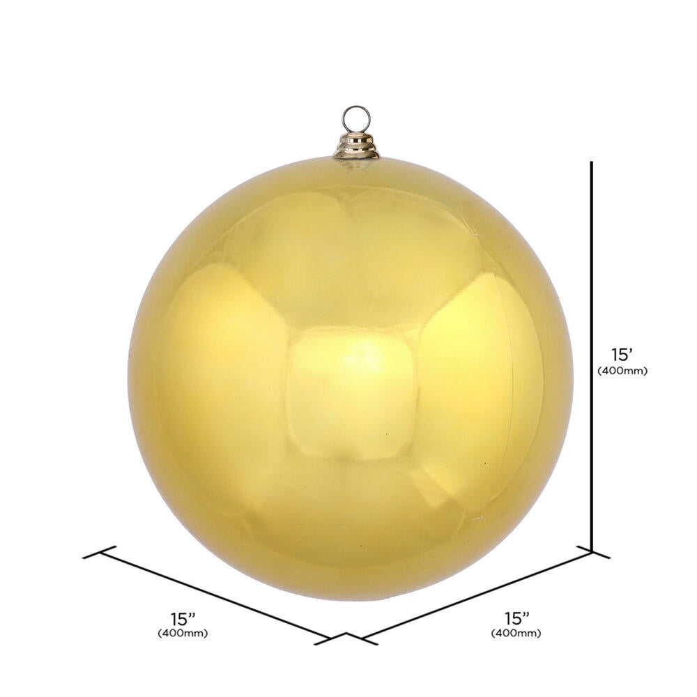 Vickerman 15.75" Gold Shiny Ball Ornament