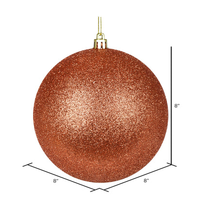 Vickerman 8" Coral Glitter Ball Ornament