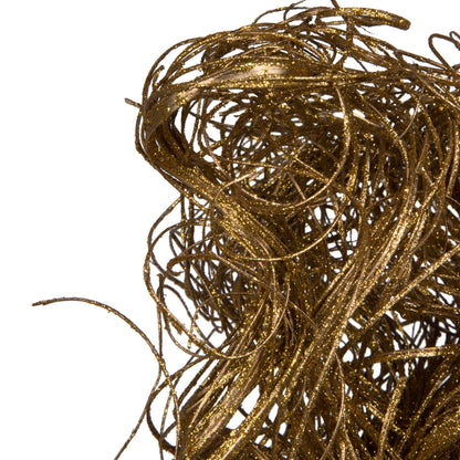 Vickerman Natural Botanicals 24"-28" Curly Ting Ting Gold with Gold Glitter. 5 bunches per Pack.