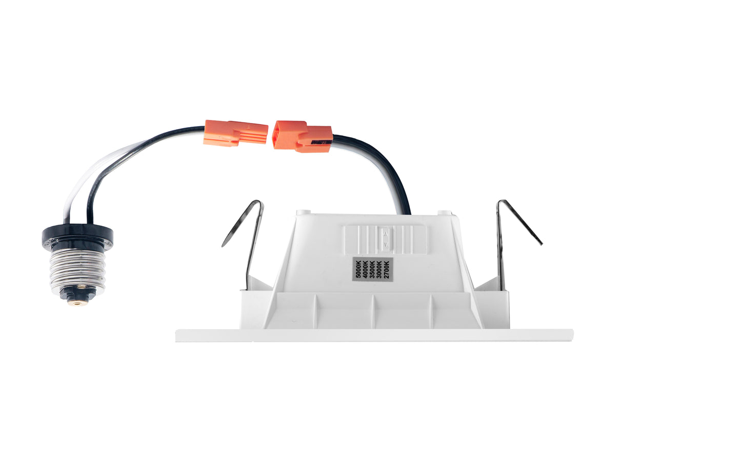 ASD Lighting LED Square Downlight Retrofit Kit 6" 12W 120V CCT Selectable 2700/3000/3500/4000/5000K Dimmable PC, Baffle Trim, White UL 6pack