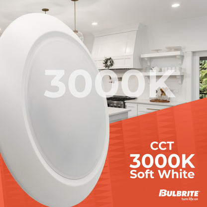 Bulbrite 773277 25-Watt LED 10" Disc, 3000K, 2000 Lumens, White Finish